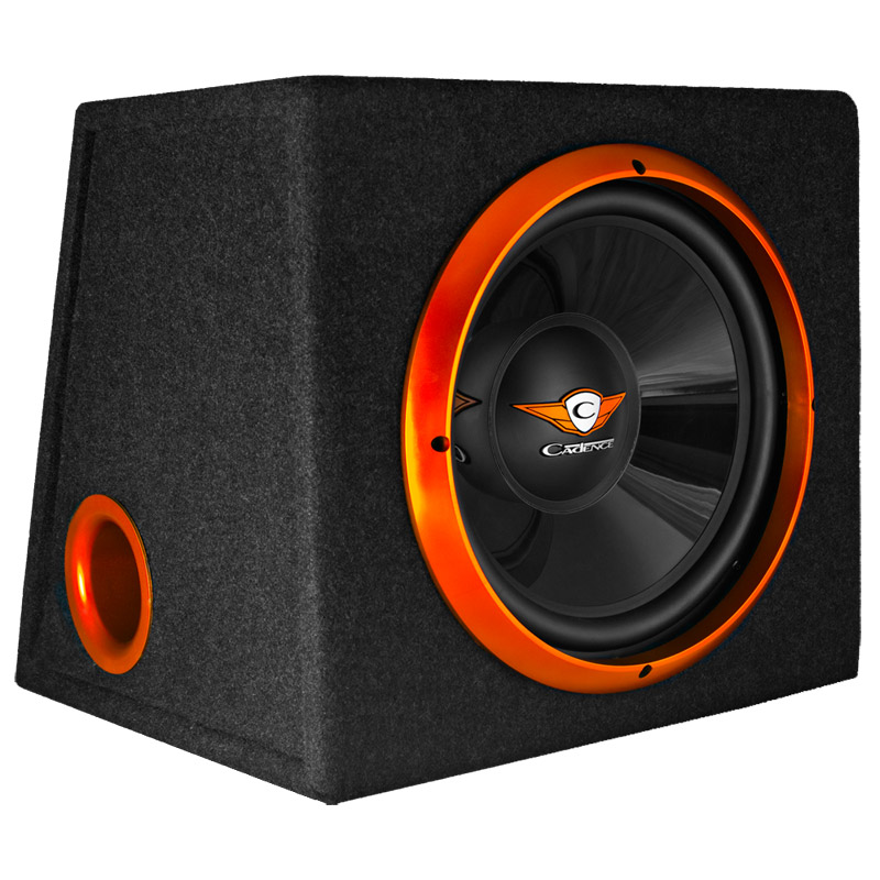 Cadence FXB12CA Single 12" 500W Active Car Audio Subwoofer Enclosure at