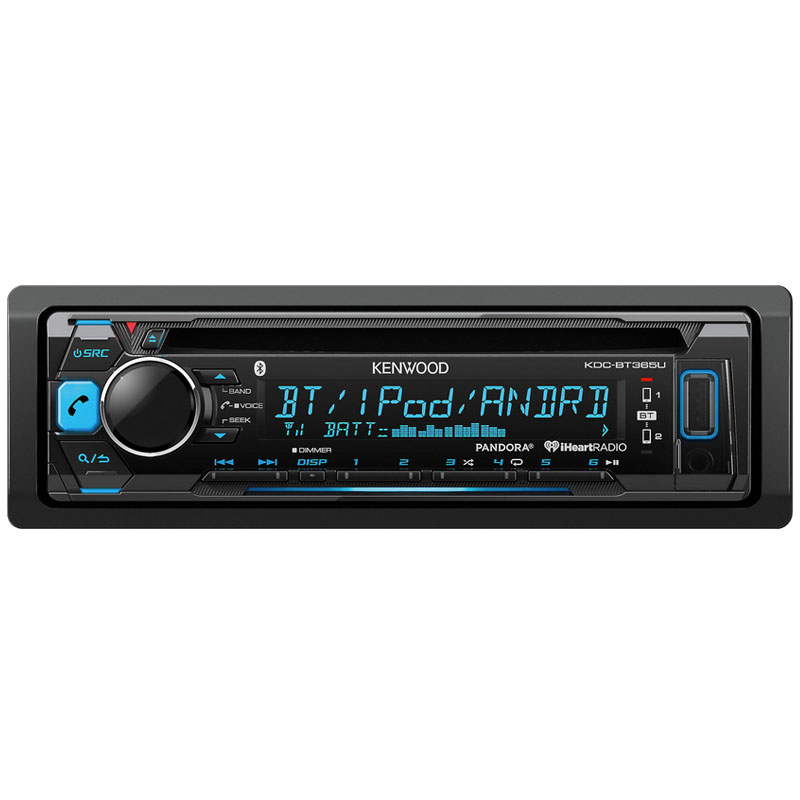 Kenwood KDCBT365U InDash CD Receiver Builtin Bluetooth, Pandora and