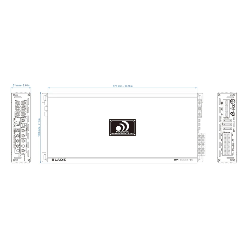 Massive Audio BP1500.5 V2 5 Channel Amplifiers