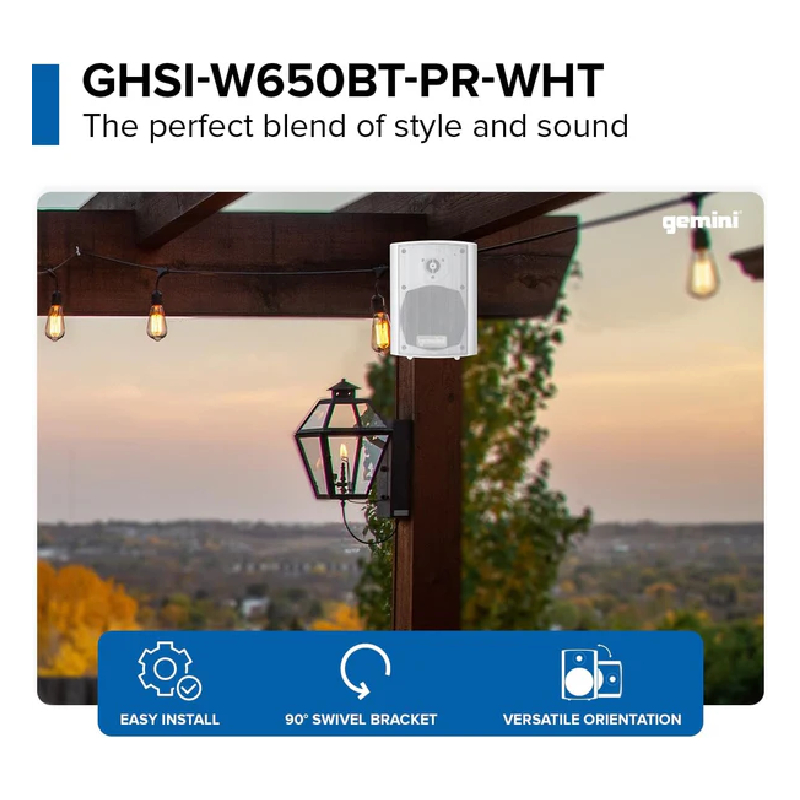 Gemini GHSI-W650BT-PR-WHT Portable Speakers