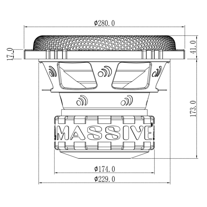 Massive Audio GTR102 Component Car Subwoofers