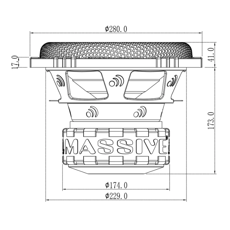 Massive Audio GTR104 Component Car Subwoofers