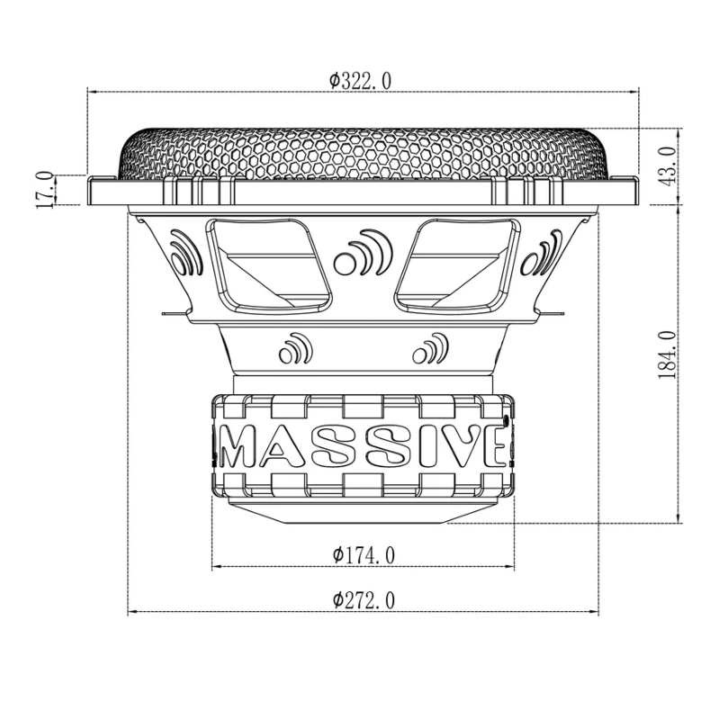 Massive Audio GTR122 Component Car Subwoofers