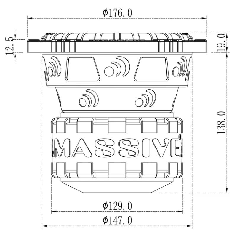 Massive Audio GTR64 Component Car Subwoofers