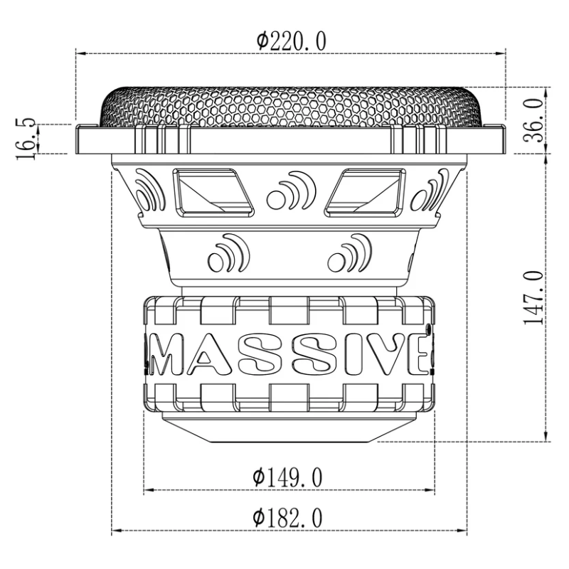 Massive Audio GTR84 Component Car Subwoofers