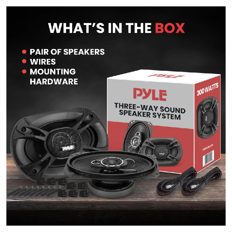 Pyle PL4163BK Full Range Car Speakers