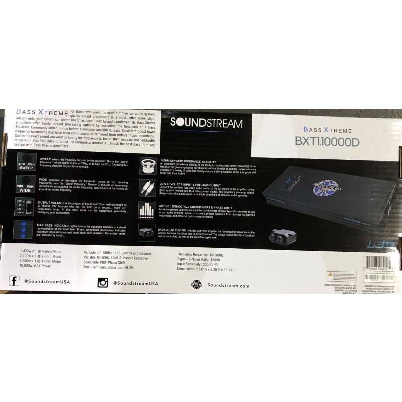 Soundstream BXT1.10000D Mono Subwoofer Amplifiers