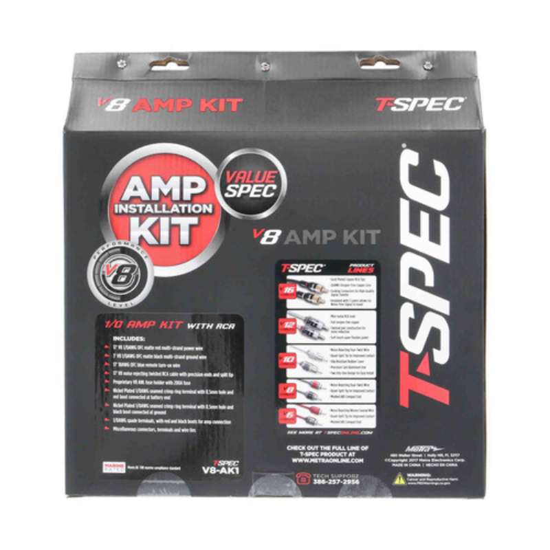 T-Spec V8-AK1 Amp Installation Kits