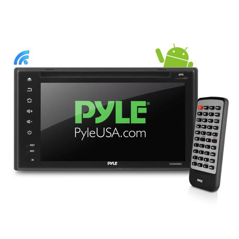 PyleUsa Double DIN Car Stereo Receiver - 7 inch 1080P HD Touch Screen  Bluetooth Car Radio Audio Receiver r - WiFi/GPS/AM/FM Radio, Mirror Link  for