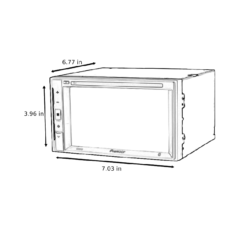 Pioneer AVH-241EX Double DIN DVD Receivers